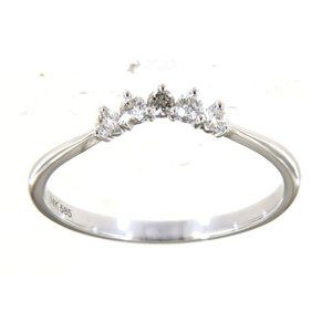 Real Diamond Stylish Curved Style Ring Fine Jewelry White Gold